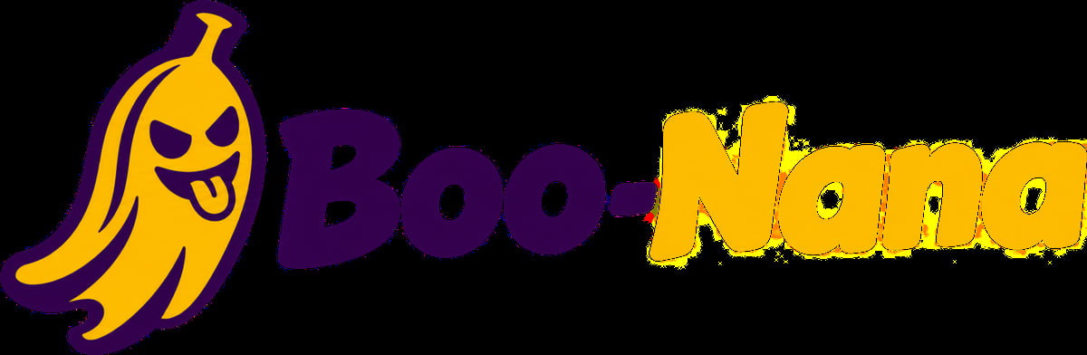Boo-Nana — a mischievous ghost banana in a white sheet
